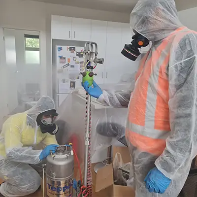 Victoria Hygiene performing dry fog treatment for mould and bacteria removal