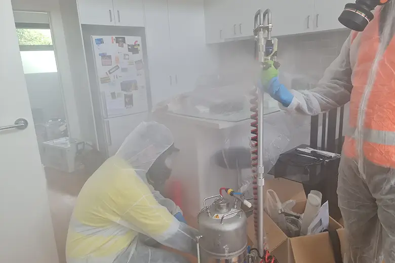 Safe and effective dry fog disinfection by Victoria Hygiene specialists