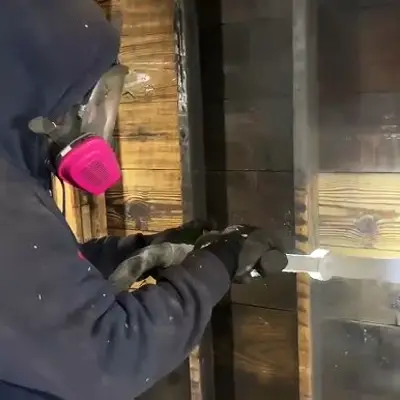 Trained team performing smoke and soot removal