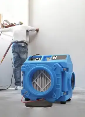 Technician providing odour control services in a Melbourne property