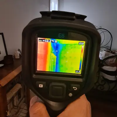 Certified technician performing professional leak detection with advanced tools in a Victoria home